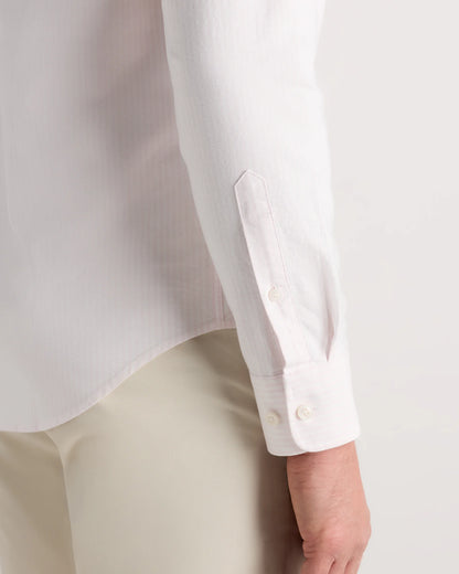 100% Organic Cotton Oxford Shirt - XS / Light Pink Stripe
