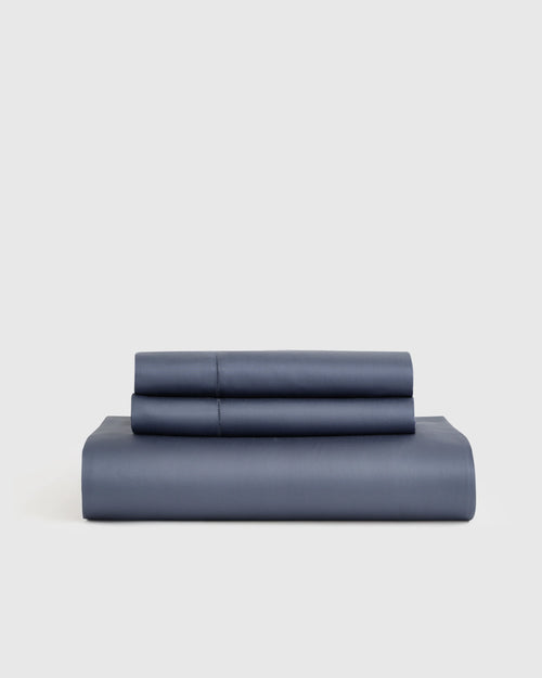 Signature Giza Cotton Sateen Fitted Sheet Set - Twin / Mineral