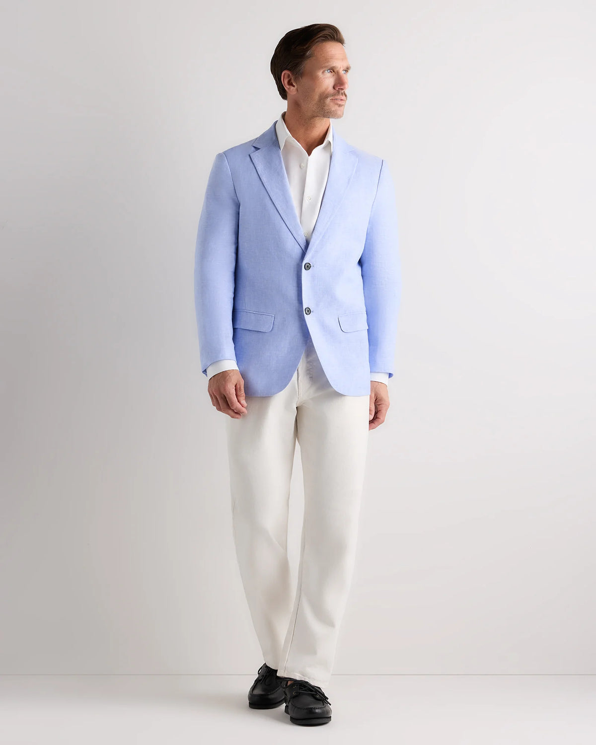 100% European Linen Blazer - XS / French Blue