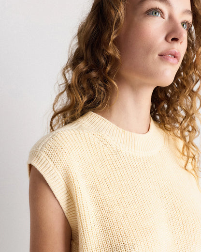 Cotton Linen Sweater Tank - XS / Canyon Burnt Orange