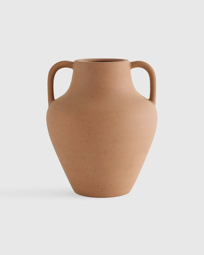 Handcrafted Artisan Ceramic Vase - One Size / Black