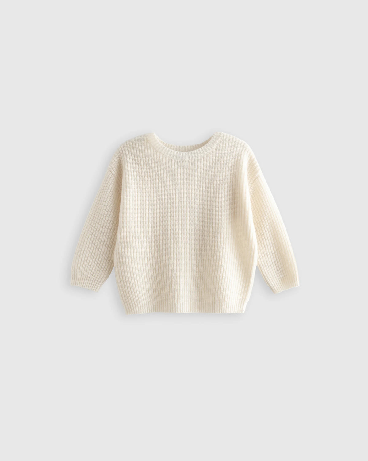 Washable Cashmere Fisherman Tunic Sweater - 3-6M / Heather Grey