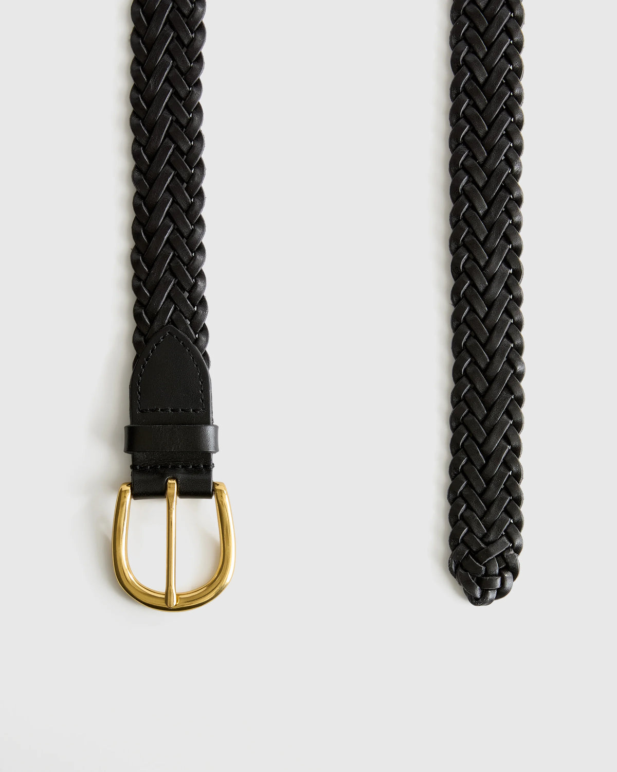 Josie European Leather Braided Belt - XS / Saddle