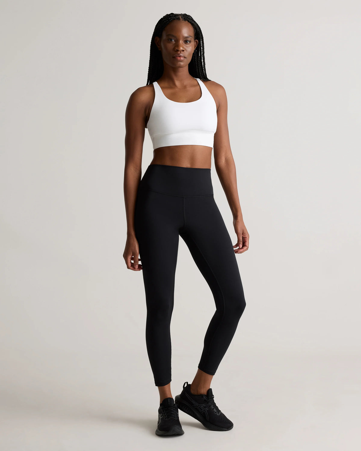 Power-Up Long Line Strappy Sports Bra - XS / Classic White