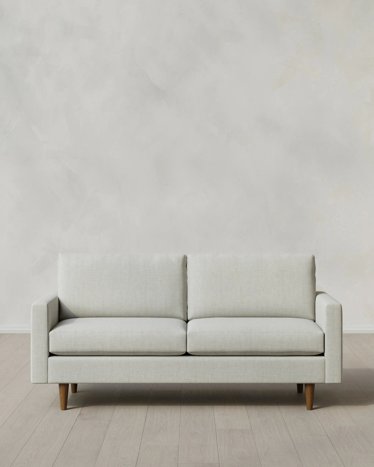 Atlas Midcentury Sofa in Performance Chenille Linen Blend - 6ft / Snow