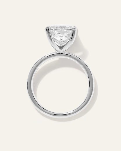 Lab Grown Diamond Princess Comfort Fit Engagement Ring - 3ct - 4 / Yellow Gold