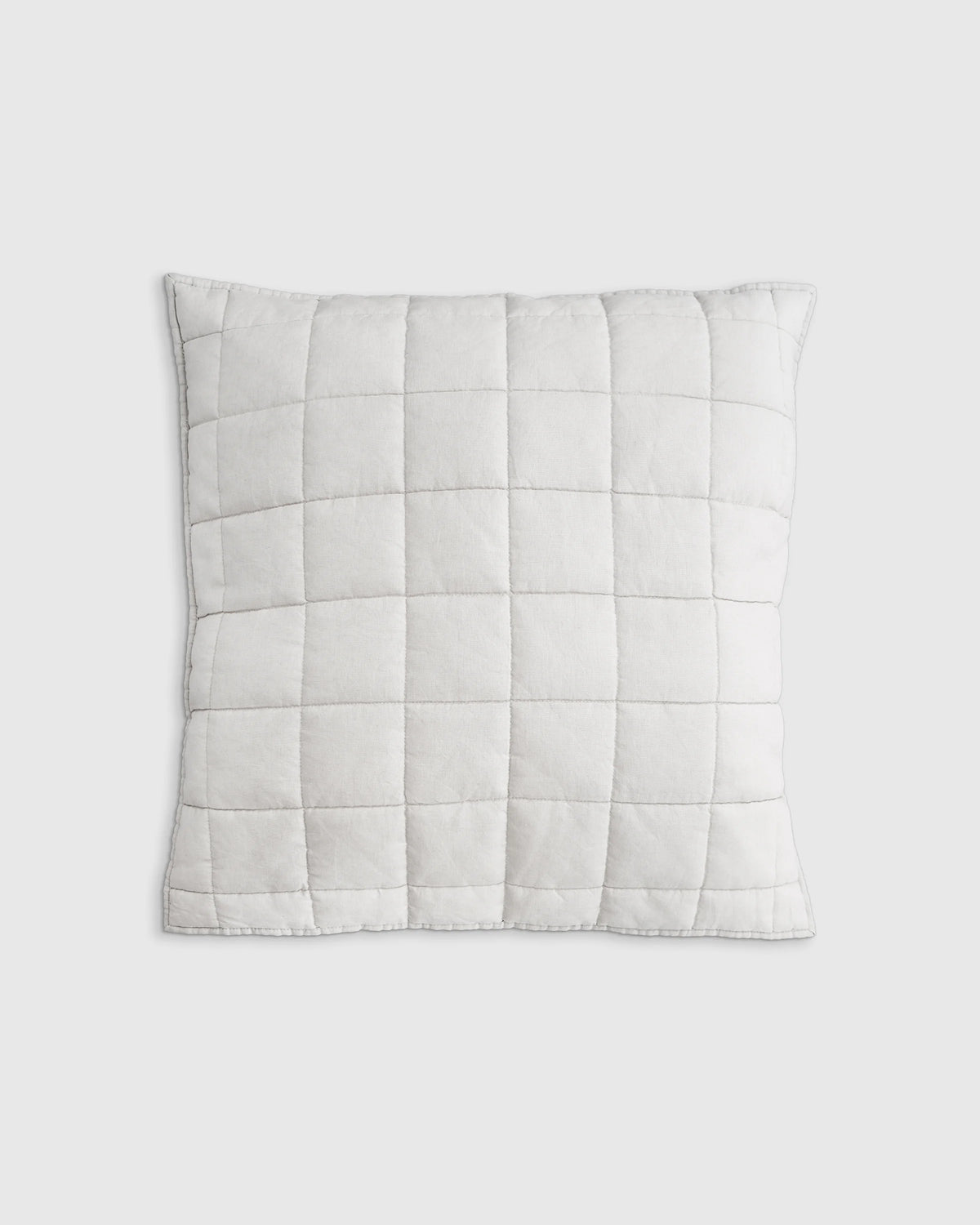 European Linen Box Quilted Euro Sham - Euro / Navy