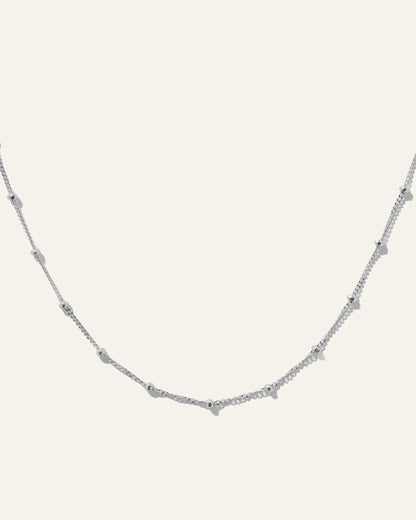14k Gold Station Bead Choker - One Size / Yellow Gold