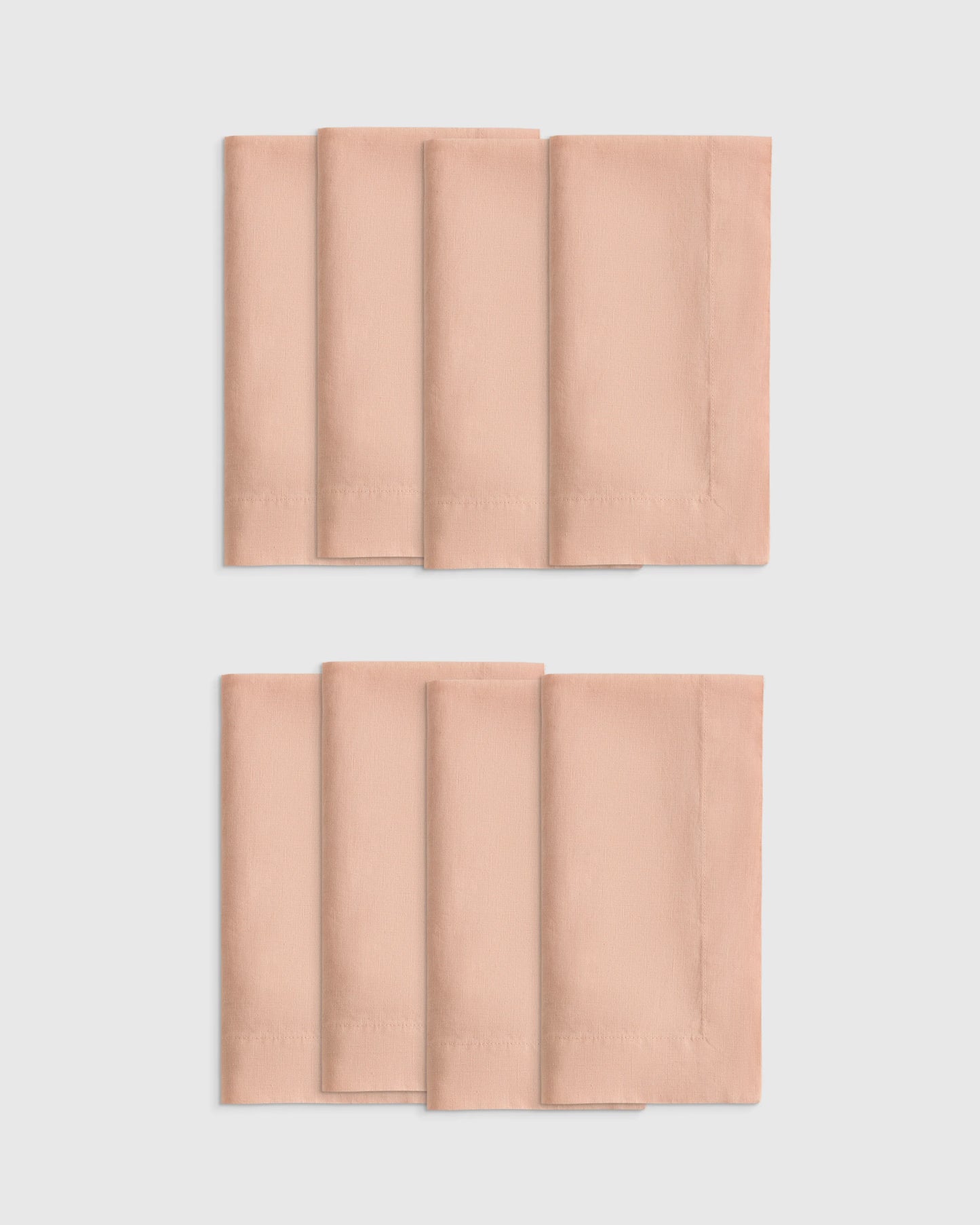 European Linen Wide-Hem Napkins (Set of 8) - One Size / Willowleaf Gingham