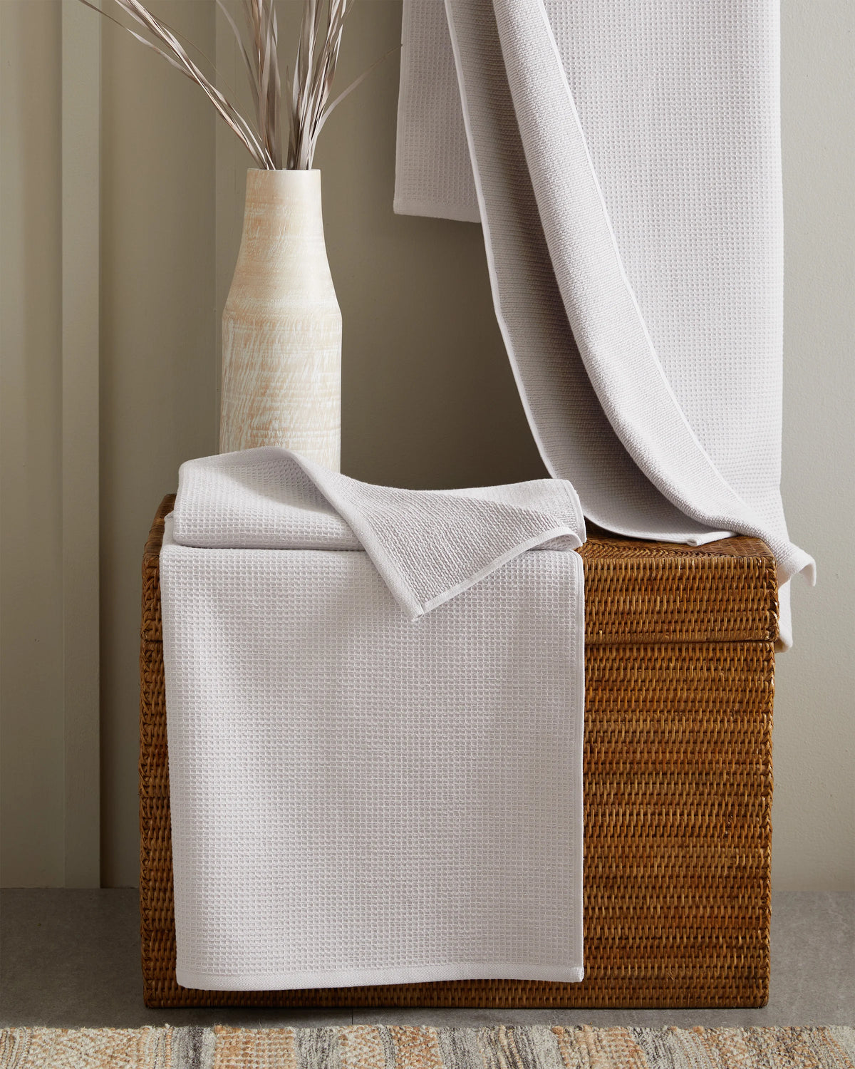 Turkish Waffle Terry Bath Sheet (Set of 2) - One Size / Ivory