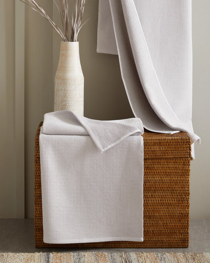 Turkish Waffle Terry Bath Towel (Set of 2) - One Size / White