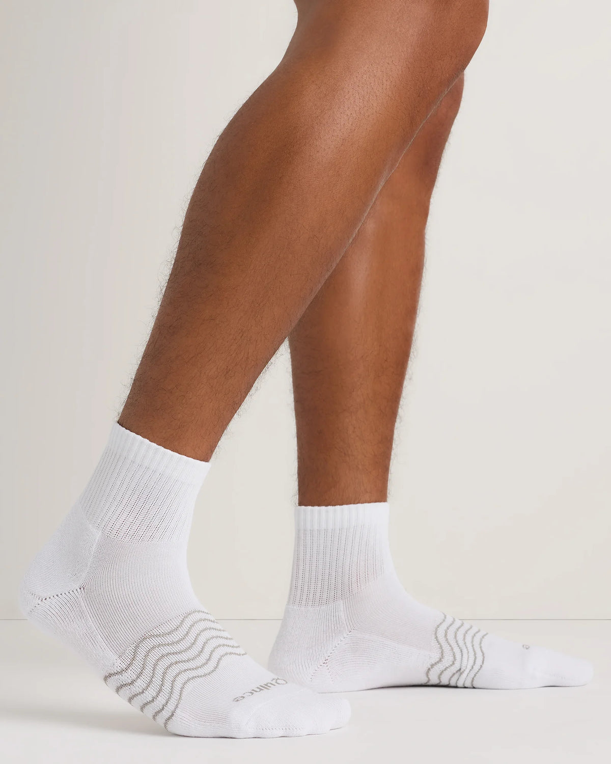 Everyday Cotton Solid Quarter Socks (4-Pack) - S / White