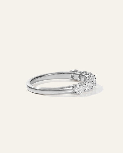Lab Grown Diamond Round Seven Stone Band - 4 / Yellow Gold