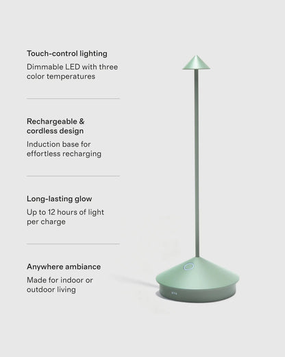 Pina Pro Rechargeable Table Lamp by Zafferano - One Size / White