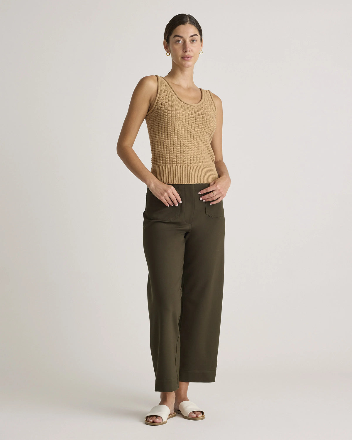 Ultra-Stretch Ponte Cropped Wide Leg Pants - 0 / Espresso