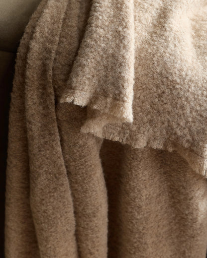 Alpaca Boucle Throw - 50x70 / Ivory
