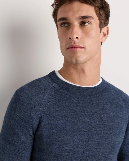 Alpaca-Wool Crewneck Sweater - S / Natural