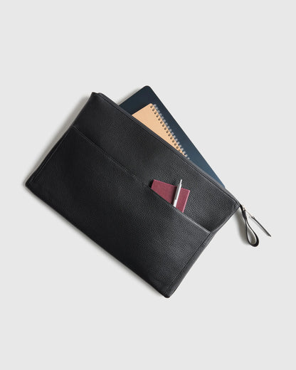 Excursion Italian Leather Tech Folio - 13" Laptop / Dark Navy