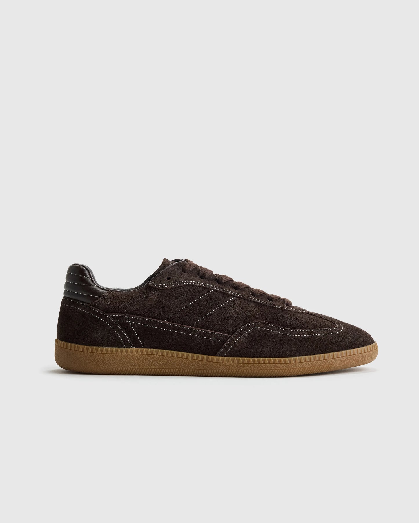 Italian Suede Gum Sole Sneaker - 5 / Birch