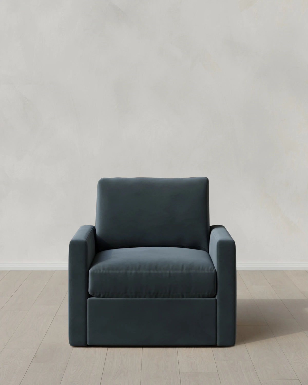 Brennan Swivel Chair in Performance Velvet - 32" / Rust
