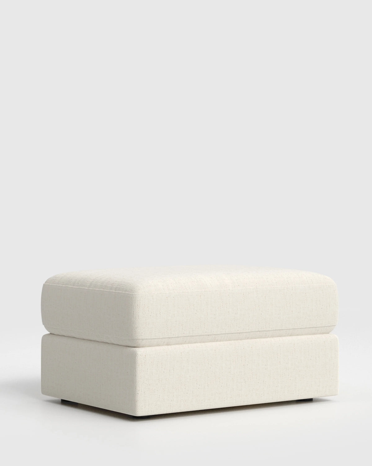 Ashford Deep Seat Ottoman in Performance Chenille Linen Blend - One Size / Sorrell