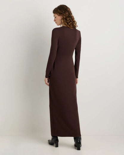 Long Sleeve Knit Maxi Dress - XS / Deep Navy