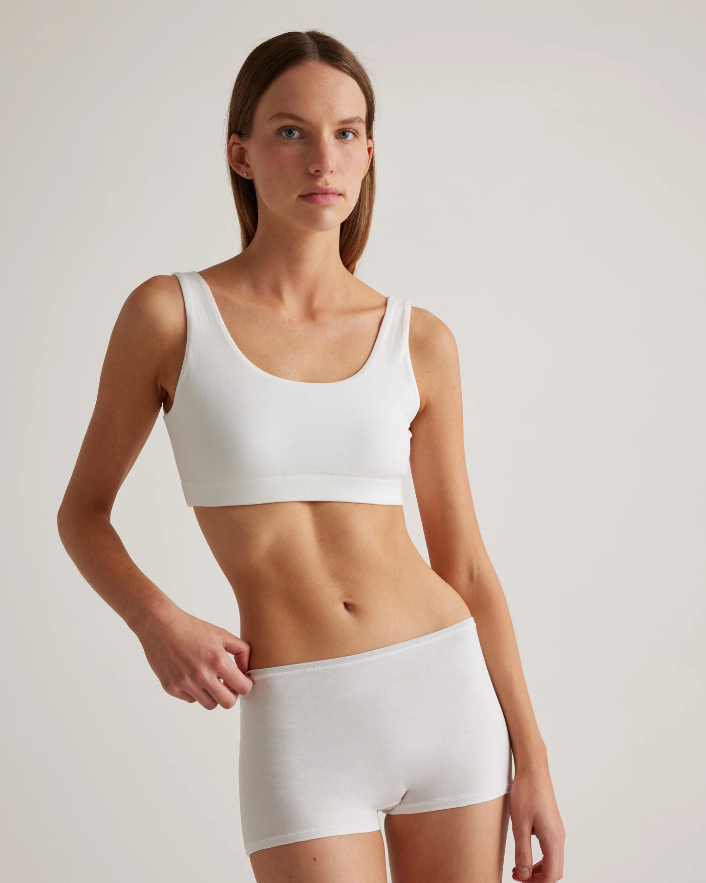 Organic Cotton Boyshort (6-pack) - XS / Black/Soft White/Ocean