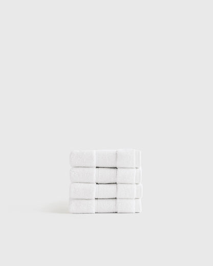 Classic Organic Turkish Cotton Washcloth (Set of 4) - One Size / White