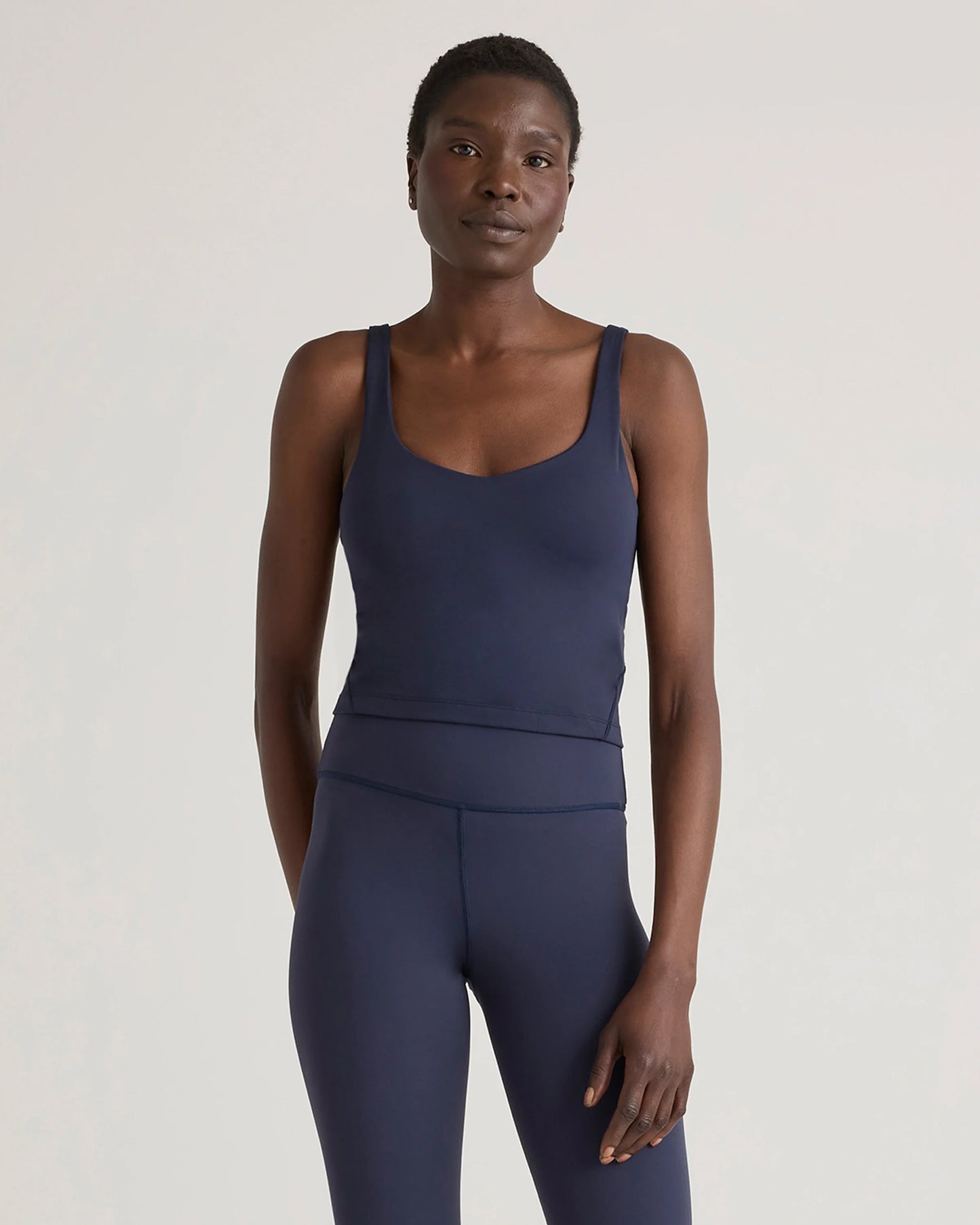 Ultra-Form V-Neck Cropped Tank - XS / Forest Green