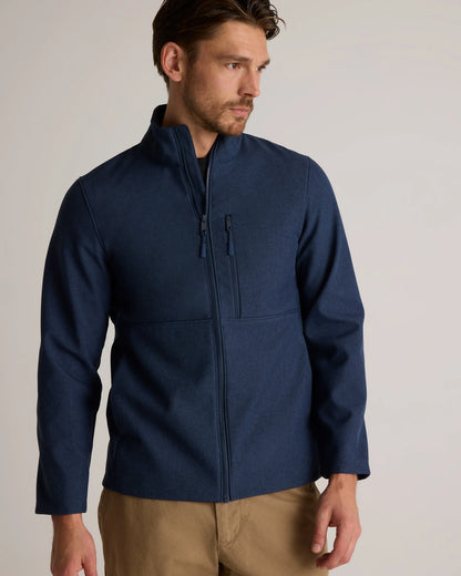 Softshell Fleece-Lined Full-Zip Jacket - S / Heather Shady Charcoal