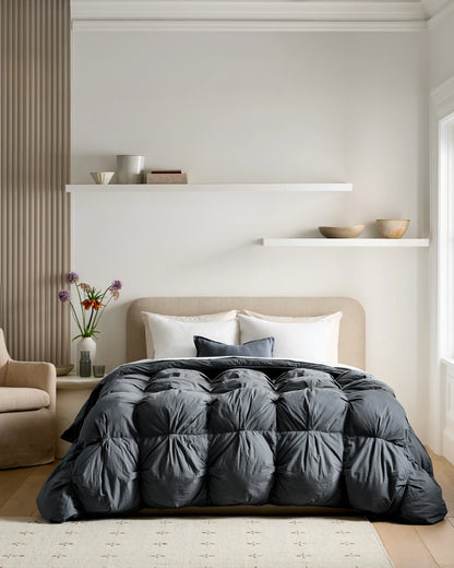 Cotton Pintuck Comforter - Twin / Nightfall