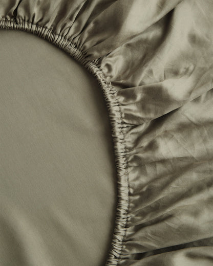 Signature Giza Cotton Sateen Fitted Sheet Set - Twin / Mineral