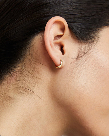 14K Gold Bold Hoops - One Size / Yellow Gold
