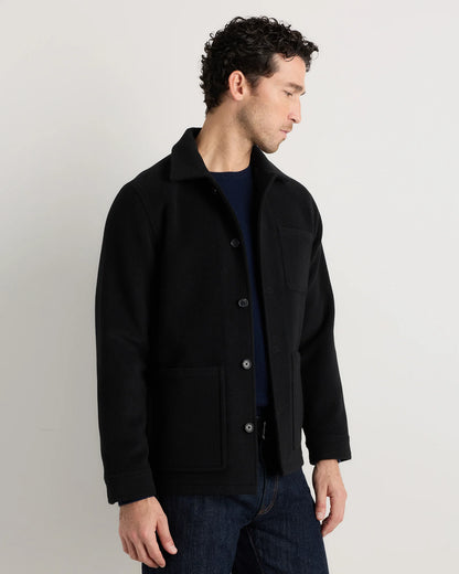 Wool Cashmere Chore Jacket - S / Black