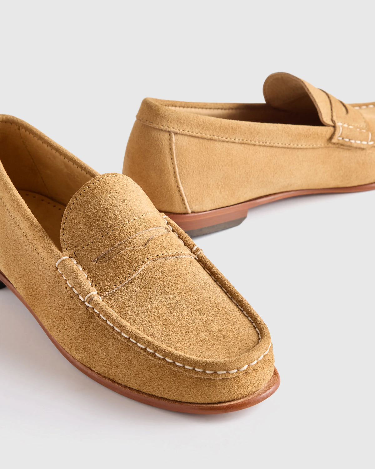 Essential Suede Penny Loafer - 7 / Whiskey