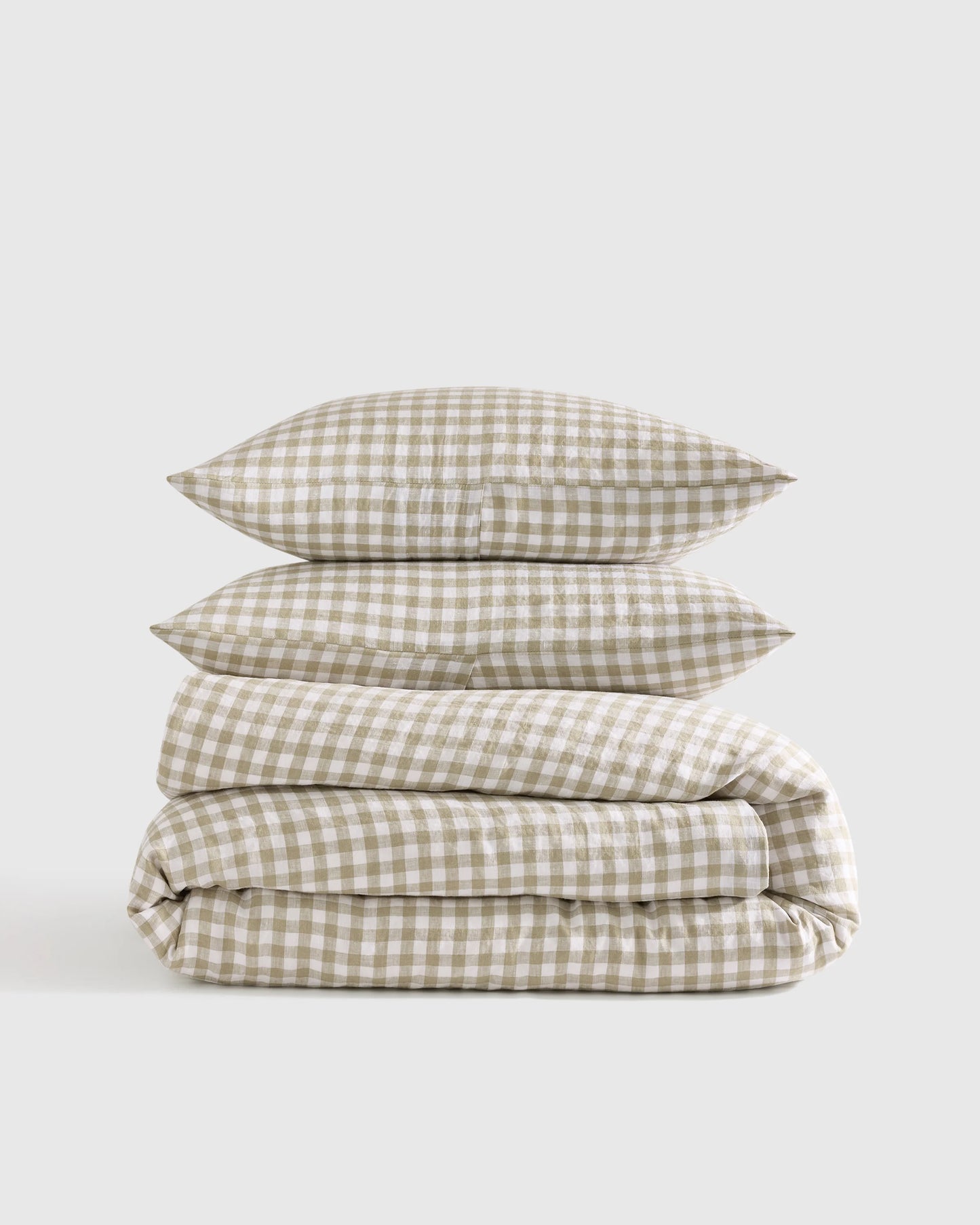 European Linen Duvet Cover Set - Twin / Peach