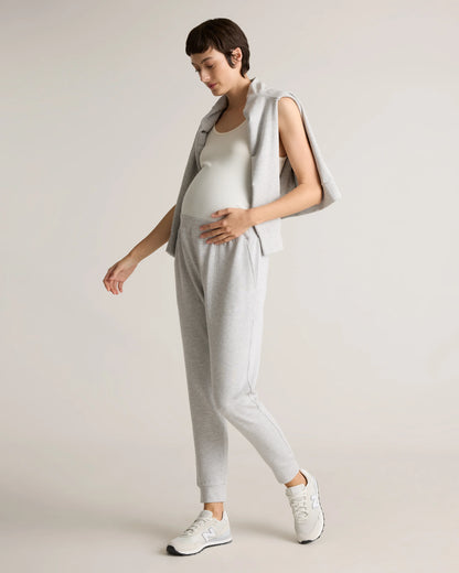 SuperSoft Fleece Maternity Joggers - XS / Off-White