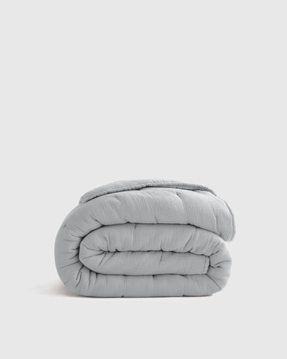Organic Cotton Gauze Dream Quilt - Twin / Dried Sage