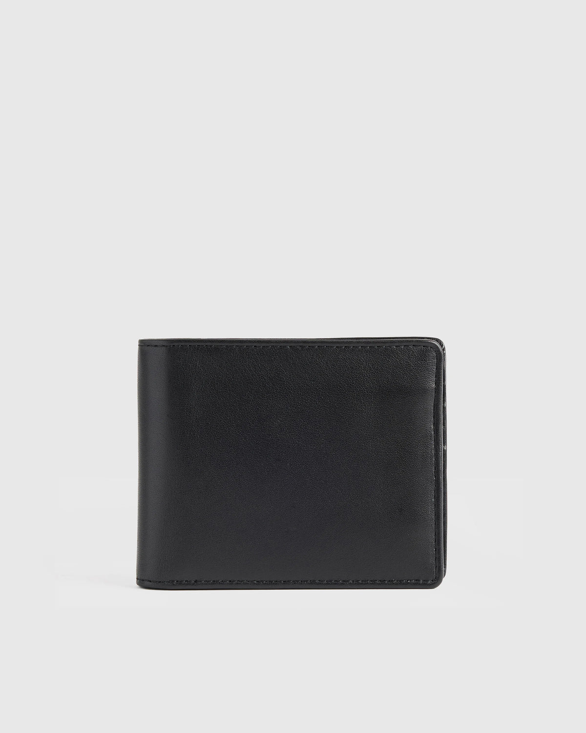 Italian Leather Bifold Wallet - One Size / Black