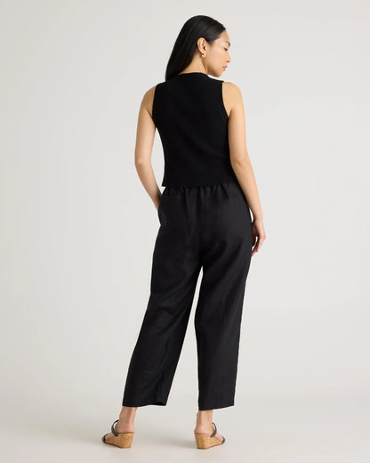 100% European Linen Pants - XS / White