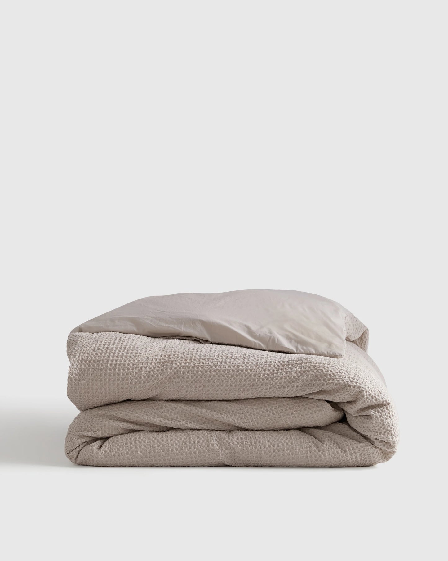 Organic Luxe Honeycomb Duvet Cover - Twin / Mineral