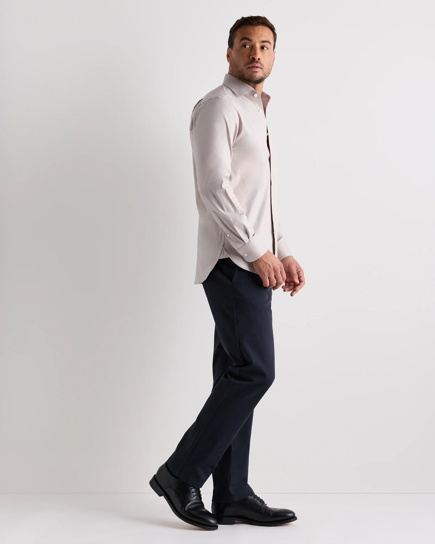 Organic Cotton Oxford Non-Iron Dress Shirt - S / Bold Black