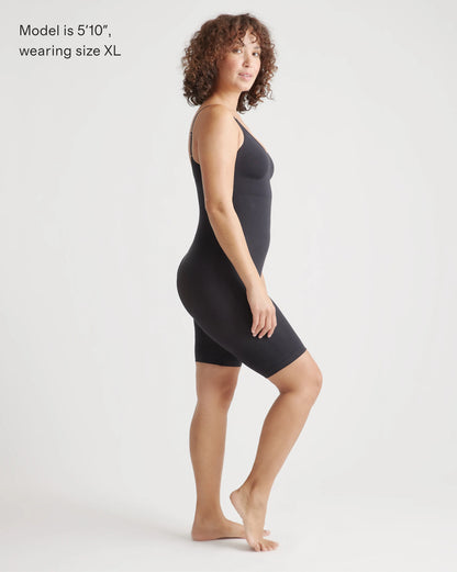 Sculpting Mid-Thigh Bodysuit - XS / Black