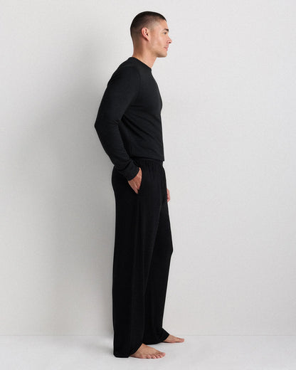 Bamboo Jersey Relaxed Lounge Pants - S / Black
