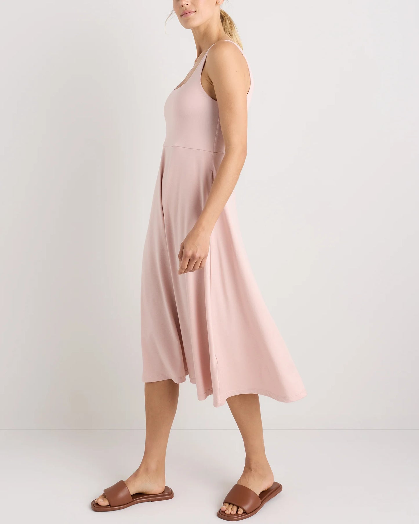 Flowknit Breeze Fit & Flare Dress - XS / Heather Green