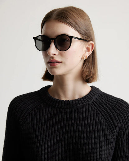 Brixton Polarized Acetate Sunglasses - Standard / Clear Taupe with Brown lens