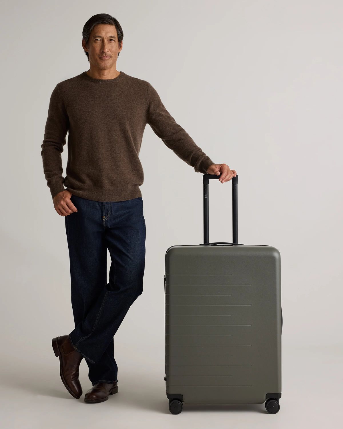 Carry-On & Large Check-In Suitcase Set - One Size / Dark Green