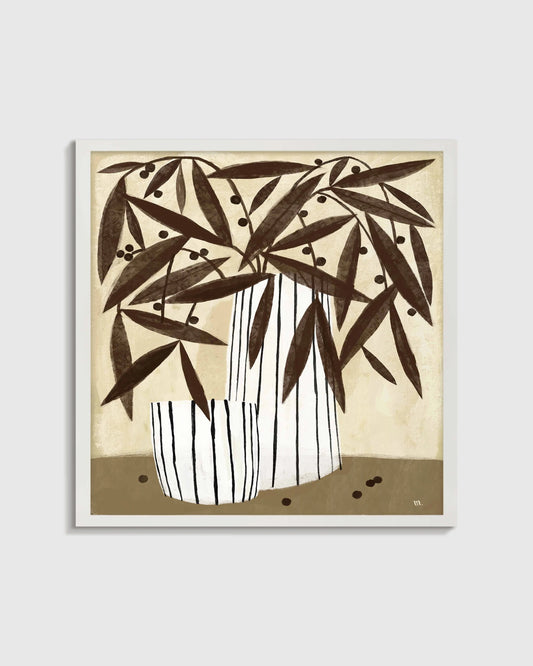 Tuscan Floral by Marco Marella - 21.25"x21.25" / White