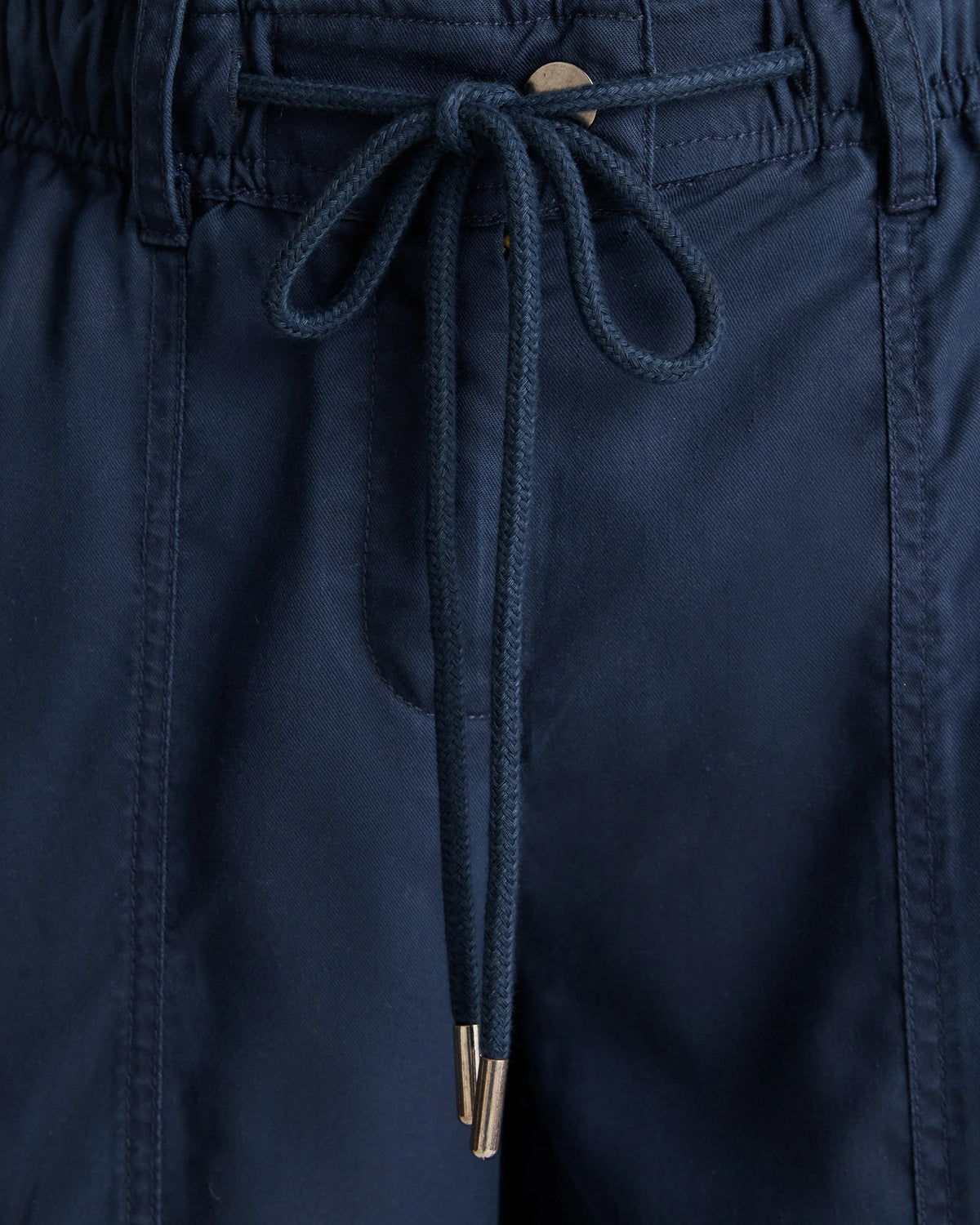 Vintage Wash Tencel Drawstring Cargo Pants - XS / Olive