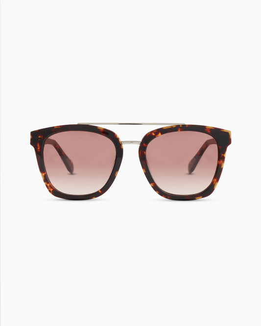 Remi Polarized Acetate Sunglasses - One Size / Ginger Tortoise with Brown Gradient lens